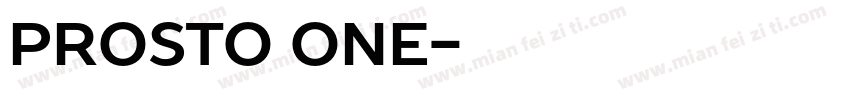 Prosto One字体转换